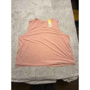 All in Motion Womens Coral Pink Sleeveless Tank Top Athletic Workout Size 2X NWT